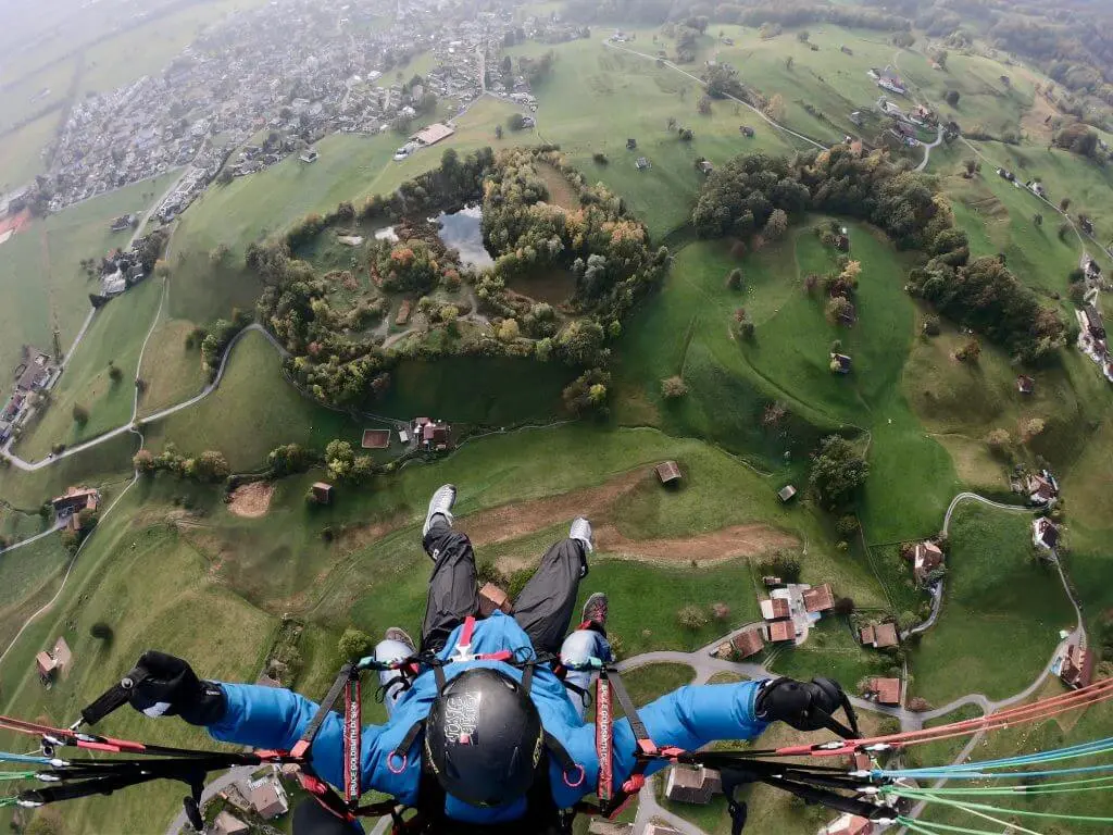 Tandemflug Schönhalden – Gleitschirm Startplatz
