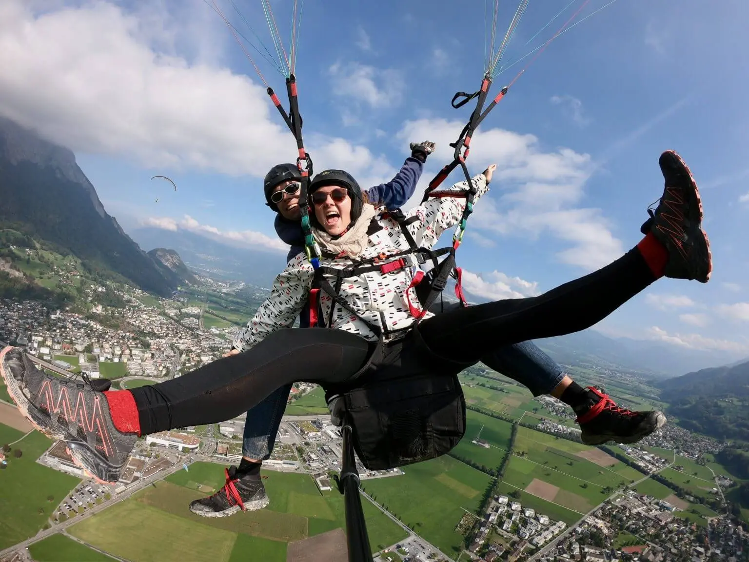 Tandemflug über dem Pizol